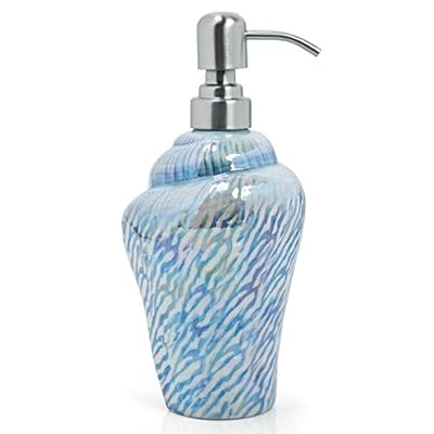 FORLONG Seashell Ceramic Soap Dispenser Lotion Dispenser Bathroom Accessories Blue 41UdpBMTBGL. SS400