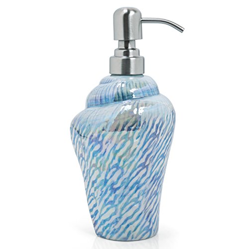 FORLONG-Ocean-Conch-Sea-Shell-Ceramic-Bathroom-Accessories-Set-of-41-Gargle-Cups-1-Toothbrush-Holders-1-Soap-Dishes-1-Soap-Dispenser-Blue FORLONG Ocean Conch Sea Shell Ceramic Bathroom Accessories Set of 4,1 Gargle Cups 1 Toothbrush Holders 1 Soap Dishes 1…