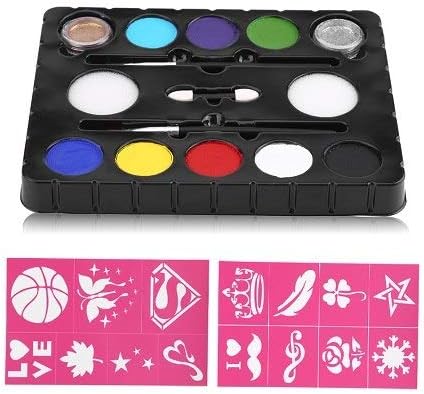 Face Paint Kit Face Body Paint Kits Christmas Parties Makeup Pigment Flash Tattoo Face Body Painting Palette Kit Cosplay Make up(8 Colors)