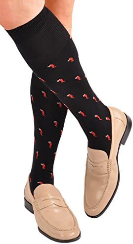 1 Pair Ltd Edition Men's Egypt Cotton Chili Pepper OTC Fun Socks-Italy-Black Lava
