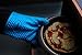 BENFLOR Grilling Gloves, Double-Layer Silicone Gloves with 3.1 Inch Extra Cuff, Cotton Oven Mitt Waterproof Non-Slip for Baking and Cooking, BBQ Heat Resistant Gloves for Grilling - Blue-1 Pair