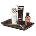 mDesign Storage Organizer Tray for Bathroom Vanity Countertops, Closets and Dressers - Holder for Guest Hand Towels, Watches, Earrings, Makeup Brushes, Reading Glasses, Perfume - Bronze