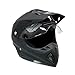 MMG 27V Motocross Full Face Helmet, Dual Sport Off Road Motorcycle Dirt Bike ATV, Includes Flip Up Visor, Medium, Matte Black