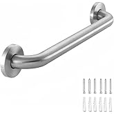 Stainless Steel Bathroom Safety Shower Grab Bar, Anti Slip Bathtubs Grab Bars,Toilet Assist Saft Handle Handrail ADA Compliant 500lbs for Handicap Elderly Senior (Brushed, 12 Inches)