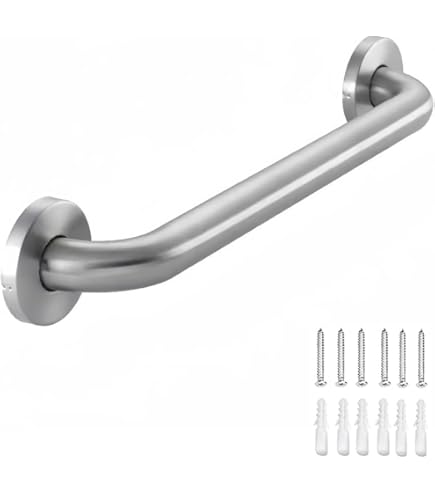 Camkey Bathroom Shower Grab Bars 12 Inch 2 Pack Support Up To 300 Lbs For Elderly Kids Seniors