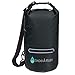 Skog Å Kust DrySak - Roll Top Waterproof Bag for Travel & Outdoors - 20L Black