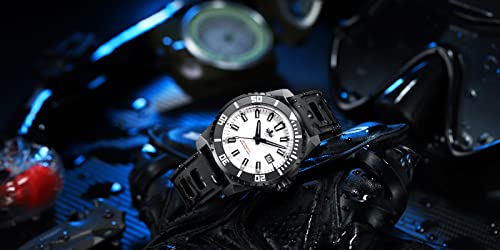 PHOIBOS Leviathan Men's Automatic Watch 45mm 500M Dive Watch with Black Rubber Strap PY032