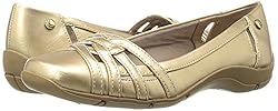 LifeStride womens Diverse Flat, Soft Gold, 8 Narrow