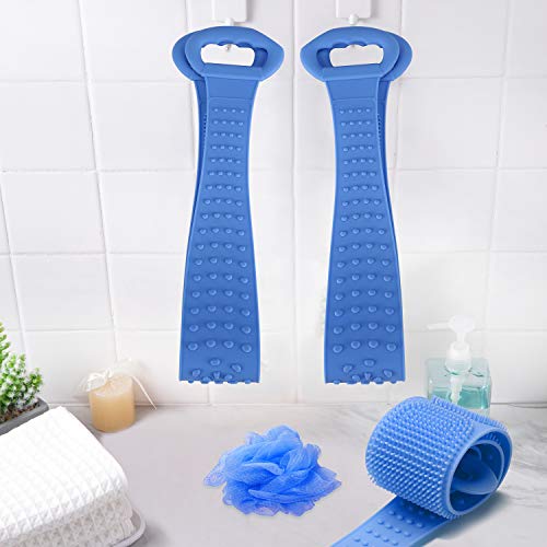 GLANDU Back Scrubber For Shower Exfoliating, Silicon Body Brush For Bathing and Massage, Upgrade Extra Long(31.5 inches) for Men and Women