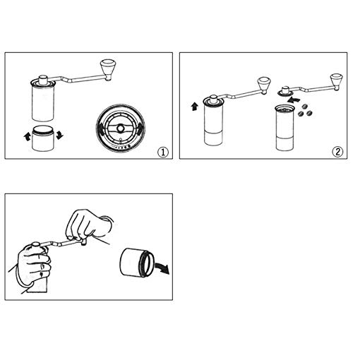 Fltaheroo Manuelle Kaffee MüHle Aus Aluminium Edelstahl Grat MüHle Konische Kaffee MüHle Miller Manuelle Kaffee MüHle – Bild 7