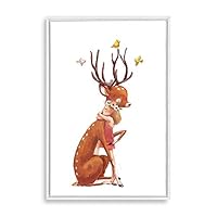 Framed Canvas Wall Art Cartoon Children's Room Canvas Prints Home Artwork Decoration for Living Room,Bedroom - 16x24 inches