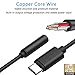 USB C Splitter 1 in 2 Out HiFi Audio Adapter,Dual USB C Headphone and Charger Adapter Support Call PD 60W Charge,Compatible withiPhone 16/15 Series,MacBook,iPad, Galaxy S25/S24/S23 and More Black
