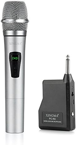 Vangoa - Professional Rechargeable PC-K6 Handheld Wireless Microphone System Singing for Home/Party