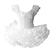 CM-Kid Girls Short Sleeve Ballet Dance Dress Ruffle Tutu Skirted Gymnastics Leotard 2-9 Years