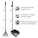 TNELTUEB Dog Pooper Scooper, Metal Pet Poop Tray and Rake with Long Stainless Handle Best Bin with Rake for Large Dog