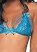 Leg Avenue Women's Halter Bra Top and Brazilian Panty, Peacock Blue, Small/Medium