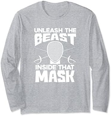 Unisex Unleash The Beast Inside That - Fencing Long Sleeve T-Shirt Small Heather Grey