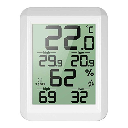 MuLuo Digital LCD Thermometer Hygrometer Electronic Temperature Humidity Meter MIN/MAX Records Indoor Weather Station
