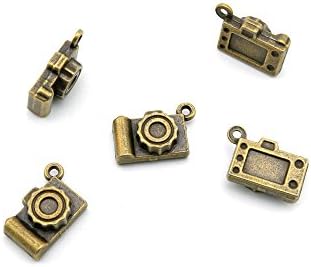 160 PCS Jewelry Making Charms Findings Supply Supplies Crafting Lots Bulk Wholesale Antique Bronze Tone Plated 05780 Camera