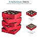 Super Rigid 2-in-1 Christmas Bauble Storage Box & Xmas Decoration Container - Easy Access Removable Trays, Keeps 73 Baubles & Ornament - Adjustable Extent Area for Figurines and Pockets for Decoration