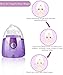 Sonic Facial Cleansing Brush, QQcute Waterproof Face Brush, Smart Timer, Wireless Charging Face Scrubber with 3 Modes and 2 Brush Heads for Deep Cleansing, Exfoliating Galvanic Machines, Purple