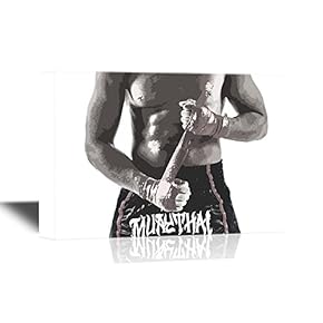 Canvas Wall Art - Kongfu Master with Strong Muscle - Gallery Wrap Modern Home Art | Ready to Hang - 12x18 inches