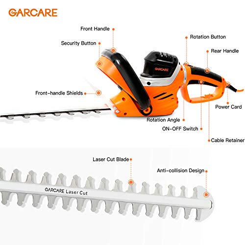 GARCARE Corded Electric Hedge Trimmer Electric Tree Trimmers Branch