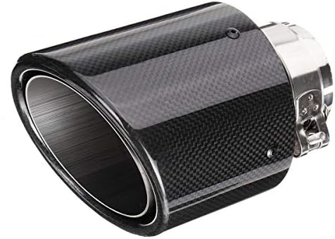 2.6 Inch 66 to 114mm Universal Carbon Fiber Car Auto Exhaust Pipe Tail Muffler End Tip - A Style