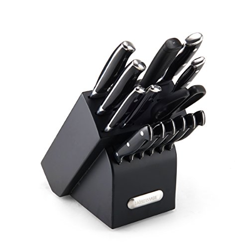 Farberware 5148965 15-Piece Forged Triple Riveted Knife Block Set, Black - //medicalbooks.filipinodoctors.org