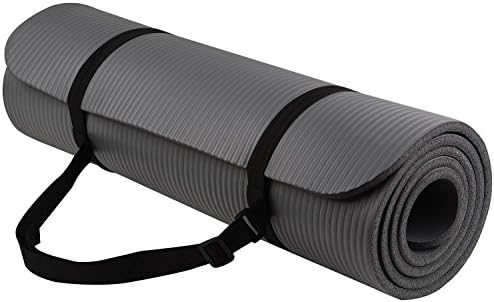 Acefit 1/2"(10mm) Extra Thick High Density Anti-tear-and-slip Exercise Yoga Mat Pad with Carrying Bag and Strap