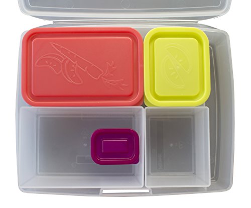 Bentology - Leak-proof Bento Lunch Box with 5 Removable Containers - Fruit / Multicolor