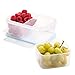 Komax Biokips Food Storage Snack Container 30oz. With Dividers (set of 3) - Airtight, Leakproof With Locking Lids - BPA Free Plastic - Microwave, Freezer and Dishwasher Safe - Compact Size for Pantry