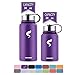 Stainless Steel Insulated Water Bottle - Wide Mouth Leak Proof Vacuum Outdoors Coffee Mug - Ice Cold Up to 24 Hrs / Hot 13 Hrs Double Walled Flask - Laser Marking