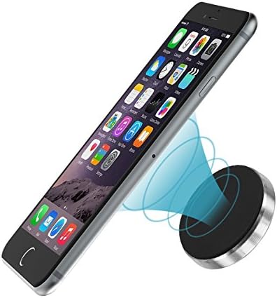 Magnetic Car Mount Universal Stick On Dashboard cell phone Holder Ultra-Compact for all Cell Phones and Light Tablets with Fast Swift-snap Technology (Random Color)