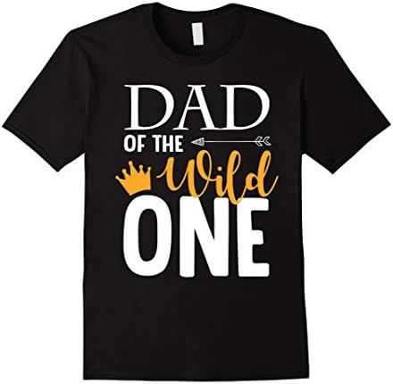 Mens Funny Shirt Awesome Dad Of The Wild One Thing 1st Birthday Medium Black