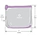 Squeeze Pod TSA Approved Clear Toiletry Bag, Small Quart Size Carry On Bag for Travel Size Toiletries & Cosmetics - Durable PVC Plastic with Heavy Duty Zipper, Purple Trim, Pack of 2 (CTBPP)