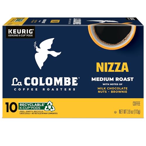 LA COLOMBE® COFFEE ROASTERS NIZZA MEDIUM ROAST COFFEE, SINGLE SERVE KEURIG® K-CUP® PODS, 10-COUNT BOX
