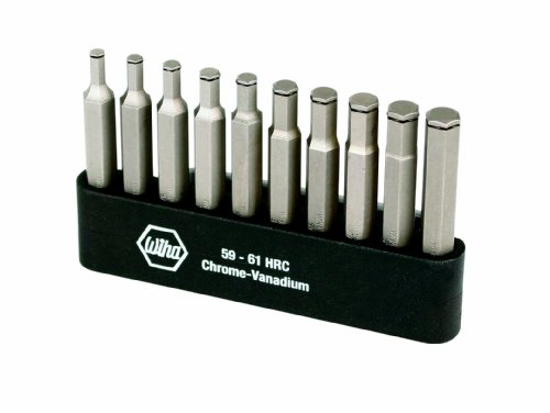 Wiha 74989 Power Bit Belt Pack with Screw Holding Hex MagicRing Bits, 10-Piece