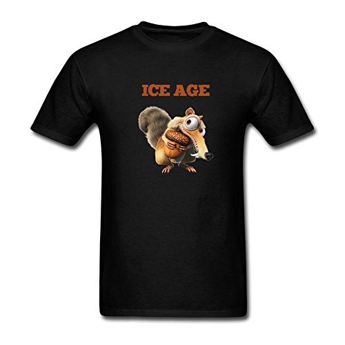Kettyny Men's Ice Age Sid Squirrel Movie Poster Design Cotton T Shirt