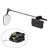 Bike Helmet Mirror, PChero 360 Degree Adjustable Bicycle Cycling Rear View Mirror with Velcro for All Size Helmet
