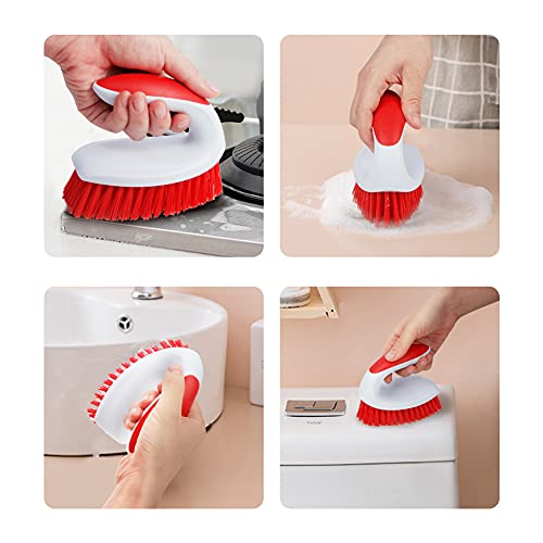 Carpet Scrub Brush Scrubber for Cleaning EXEGO Shower Cleaning Brush with Handle Bathroom Stiff