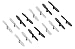 Replacement Propellers for X6 Nano Quadcopter, Estes Proto X, Cheerson CX-10 Rotor Blade Set (Black and White)