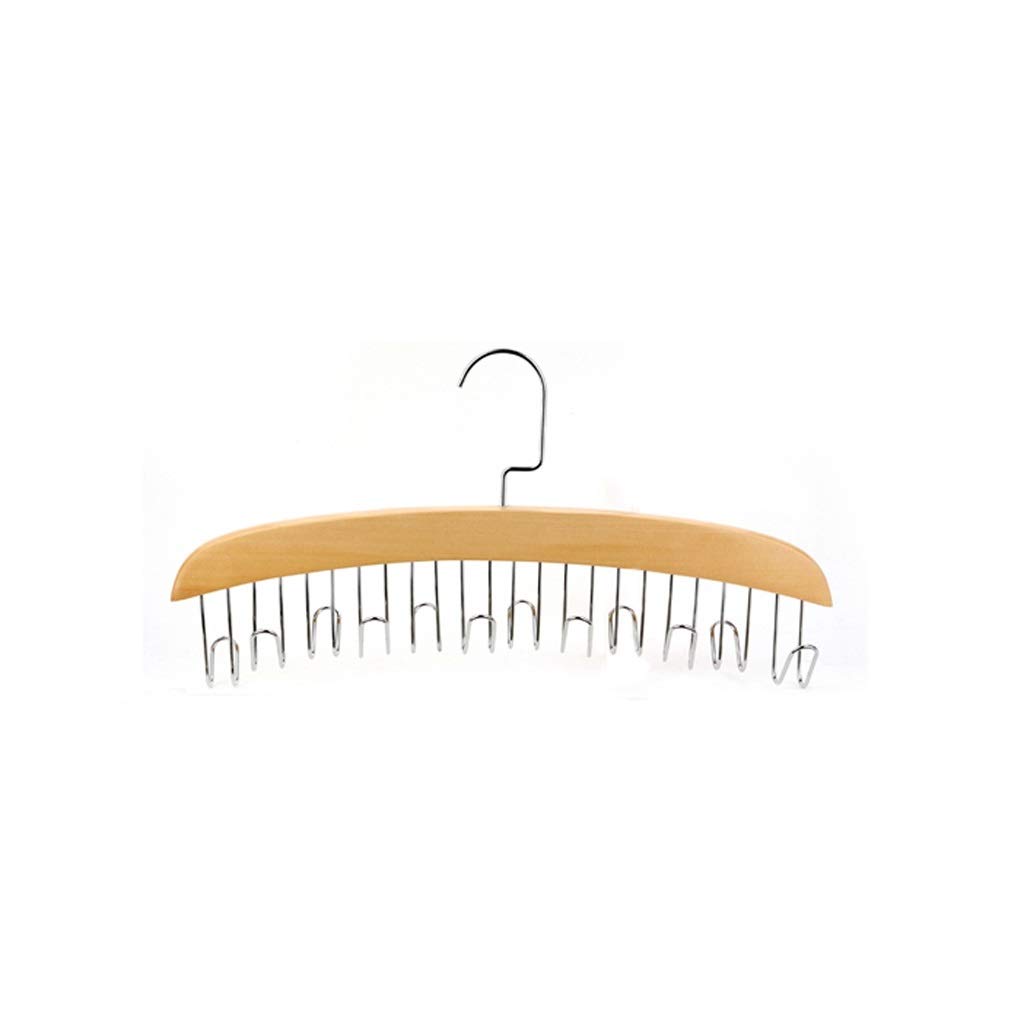 SHYPT Multifunctional Wooden Belt Hanger Belts Rack Tie Hanger Scarf Holder Organizer Wardrobe Closet Storage Hanger 8 12 Hooks (Color : A, Size : 1pcs- 12hooks)