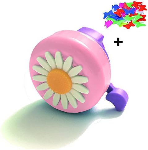 Kids Bicycle Bell with Cute Bike Spoke,Child Toddler Pink Bicycle Bike Bell Ring Horn Accessories for Girls Boys by Topivot (Pinkpurple-2)