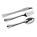 PLEXWARE Cutlery Set - 160 Pieces, Elegant Plastic Silverware: 40 Plastic Silver Knives, 80 Plastic Silver Forks, 40 Plastic Spoons - Stylish and Disposable Dining Experience. Perfect for Party Bulk.