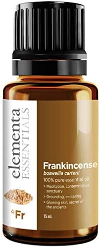 Elementa Essentials Frankincense Essential Oil 100% Pure Therapeutic Grade 15ml For Healthy Skin and Emotional Strength