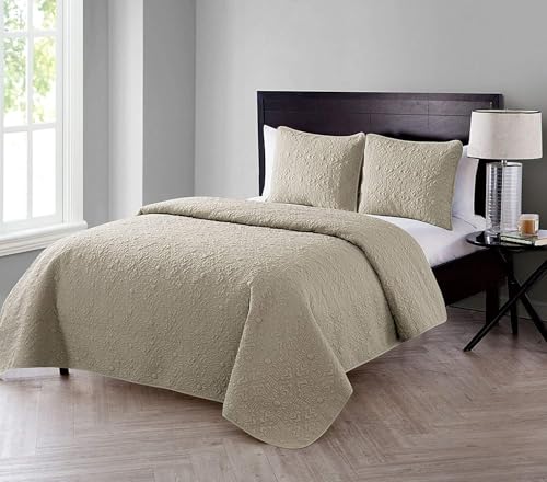 VCNY Home Twin Bed Quilt - 2-Piece Twin Comforter Alternative, Floral Bedspread…