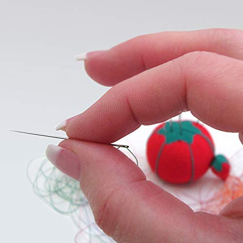 Hand Sewing Needles (10 Pieces) - 1.5 inches (37mm) Size in Storage Tube with Measurement Tape in One Set