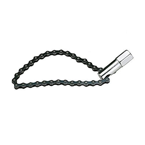 Teng Tools 1/2 Inch Drive Steel Chain Style Oil Filter Removal Wrench Tool - 9120 - Thumbnail 2