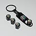 US85 Black Chrome Alfa Romeo Car Wheel Tyre Tire Metal Alloy Stem Valve Cap & Keychain Set